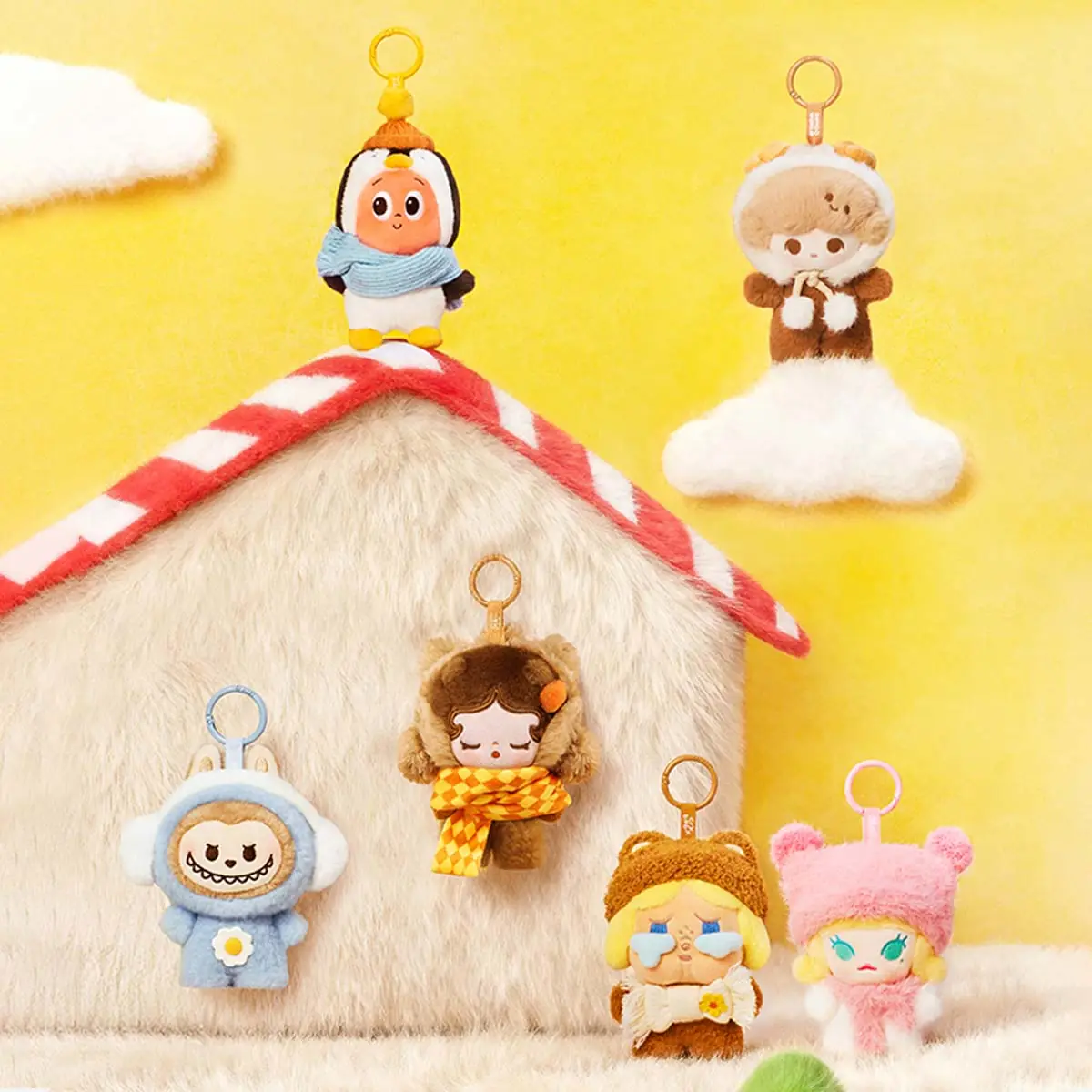 Đồ chơi mô hình nv POP BEAN Fluffy & Cozy Series-Plush Pendant Blind Box - Ảnh 4