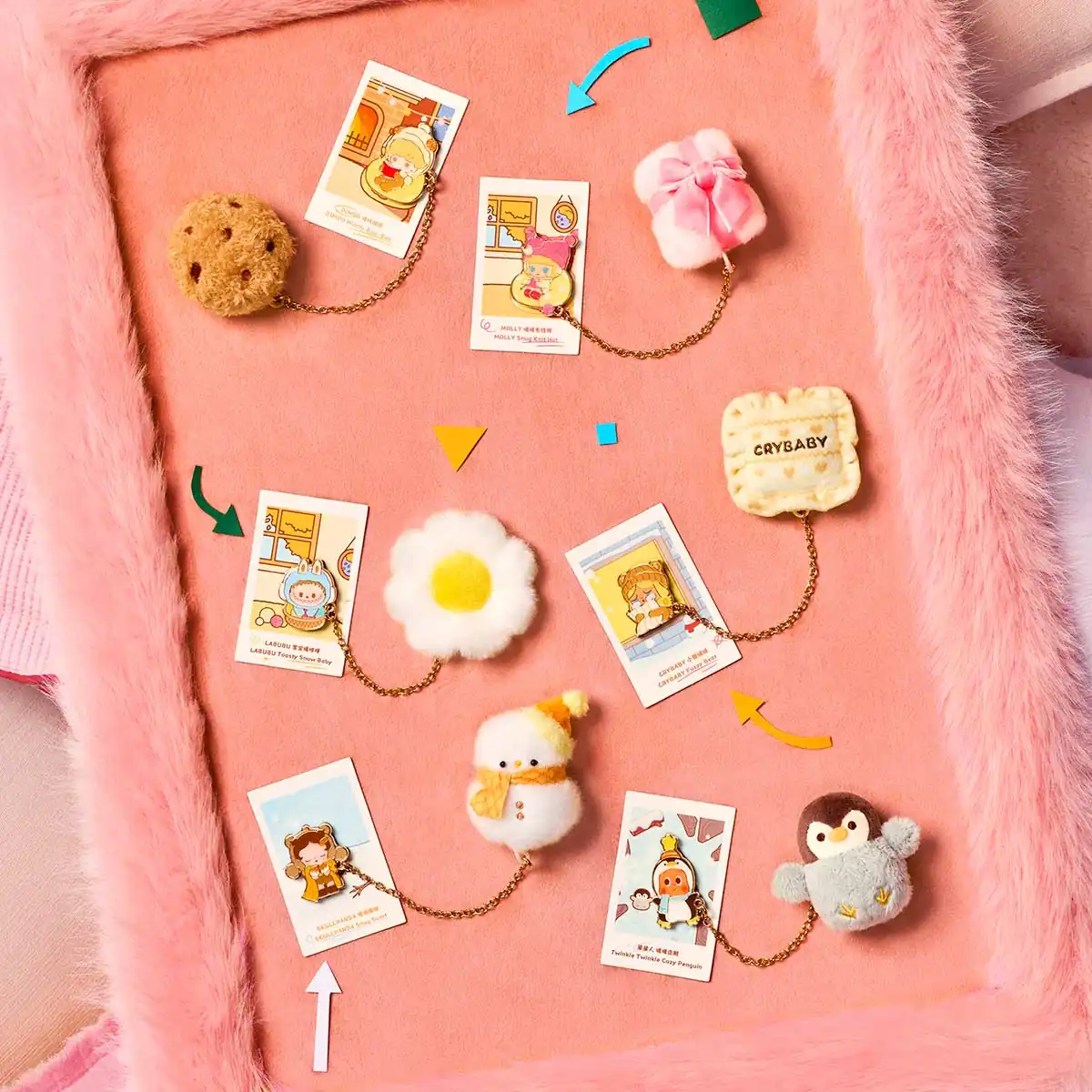 Miếng trang trí tủ lạnh(có nam châm) hình nv POP BEAN Fluffy & Cozy Series-Fridge Magnet Blind Box - Ảnh 2