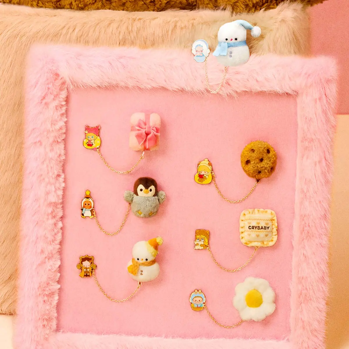 Miếng trang trí tủ lạnh(có nam châm) hình nv POP BEAN Fluffy & Cozy Series-Fridge Magnet Blind Box - Ảnh 3