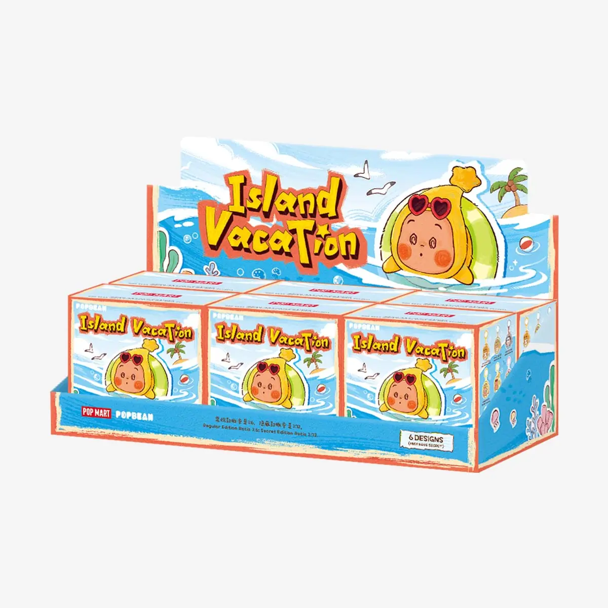Búp bê hình nhân vật POP BEAN Island Vacation Series Mini Plush Pendant - Ảnh 6